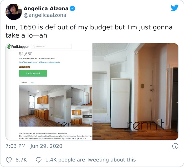 This $1,650 A Month New York Apartment Has A Shower In The Kitchen And People See Perks Of Living Here