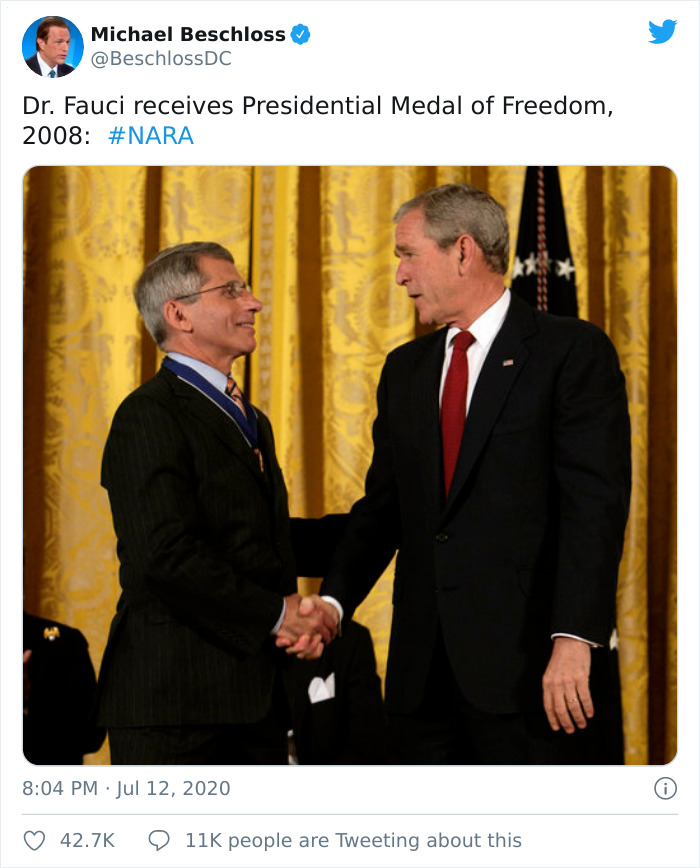 Dr. Fauci Receives Presidential Medal Of Freedom
