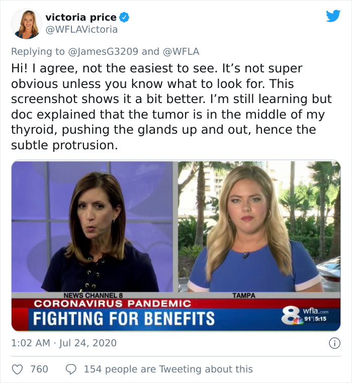 TV Reporter Gets Diagnosed With Cancer After A Viewer, Who is A Cancer Survivor, Spots A Lump On Her Neck