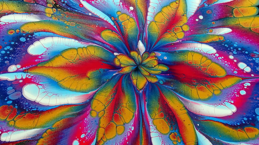 Cup Bottom Reverse Flower Dip ~ Acrylic Pour Flower Painting Cup Bottom Reverse Flower Dip ~ Acrylic Pour Flower Painting