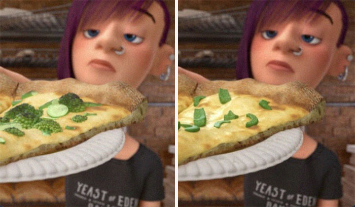 In Inside Out, The Pizza Toppings Were Changed From Broccolis To Bell Peppers In Japan, Since Kids In Japan Don’t Like Bell Peppers. Pixar Localised The Joke