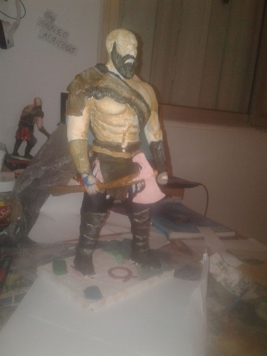 I Sculpted Kratos From 'God Of War' Using Clay