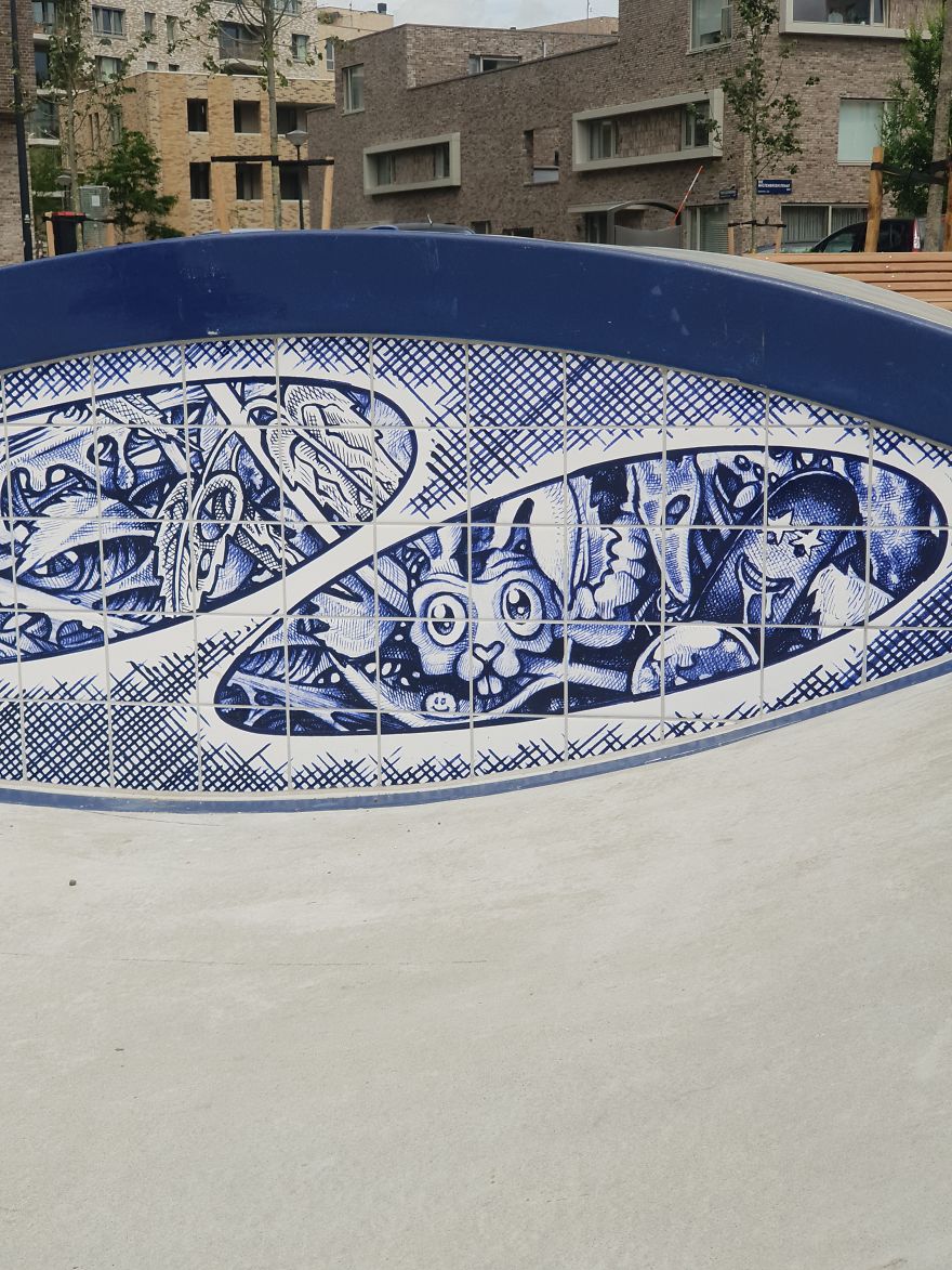 My Delft Blue Bionic Bic Pen Thrash Tiles On Biggest Skatepark In Amsterdam