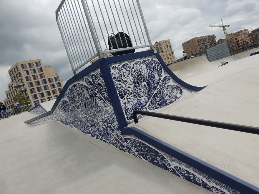 My Delft Blue Bionic Bic Pen Thrash Tiles On Biggest Skatepark In Amsterdam