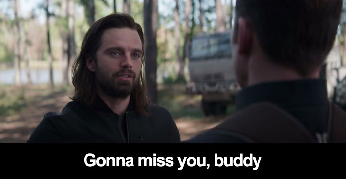 In Avengers: Endgame When Captain America Is Going Off To Return The Stones, The Rest Are Expecting Him To Return. Bucky Says His Goodbye Knowing Steve Is Not Returning To His Timeline, A Testament To Their Friendship!