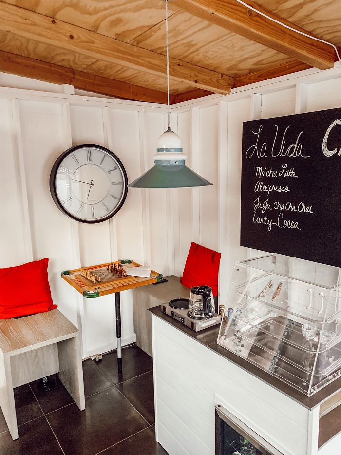 In Just 3 Months, This Dad Built A Cozy Coffee Shop In His Backyard