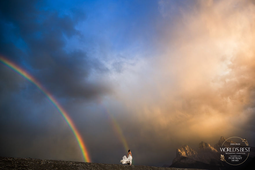 Double Rainbow! We Wanna Run Away With This Bride Wherever She's Going!