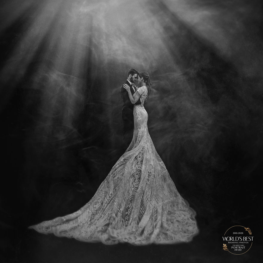 This Couple Enveloped In Smoke, And That Dress!