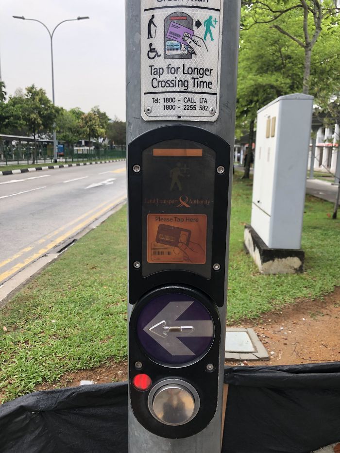 If You’re An Elderly Or A Person With Physical Impairment, You Will Receive A Card That Enables You To Cross The Road With A Longer Countdown Time (Singapore)