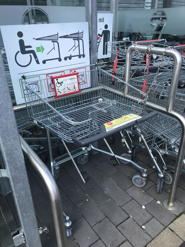 This Shopping Cart For People In A Wheelchair (Spotted At Lidl In Germany)