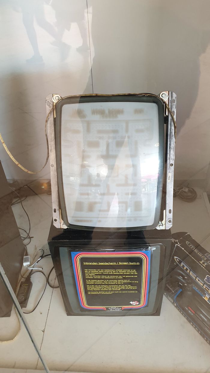 After 40 Years Of Hard Work, This Screen That Came Out Of A Pacman Machine With The First Level Burned Into It. At My Local Video Game Museum