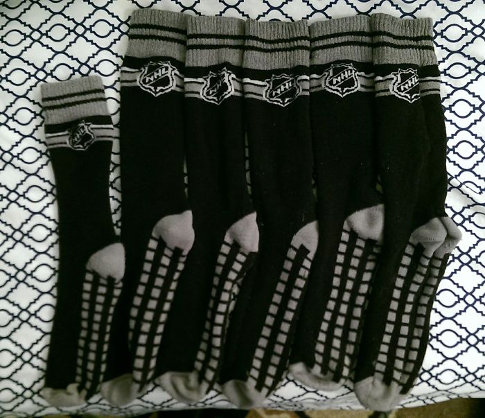 These Six Socks Were Washed Together, One Shrunk