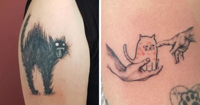 Cool cat tattoos for guys