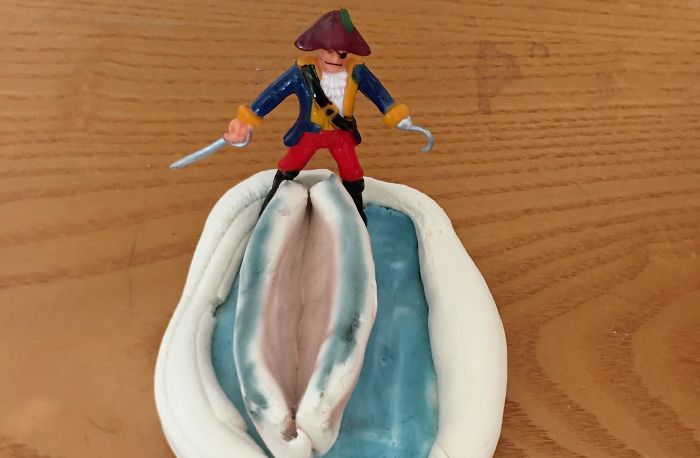 My 7-Year-Old Son Was Excited To Show Off His Clay Pirate Boat