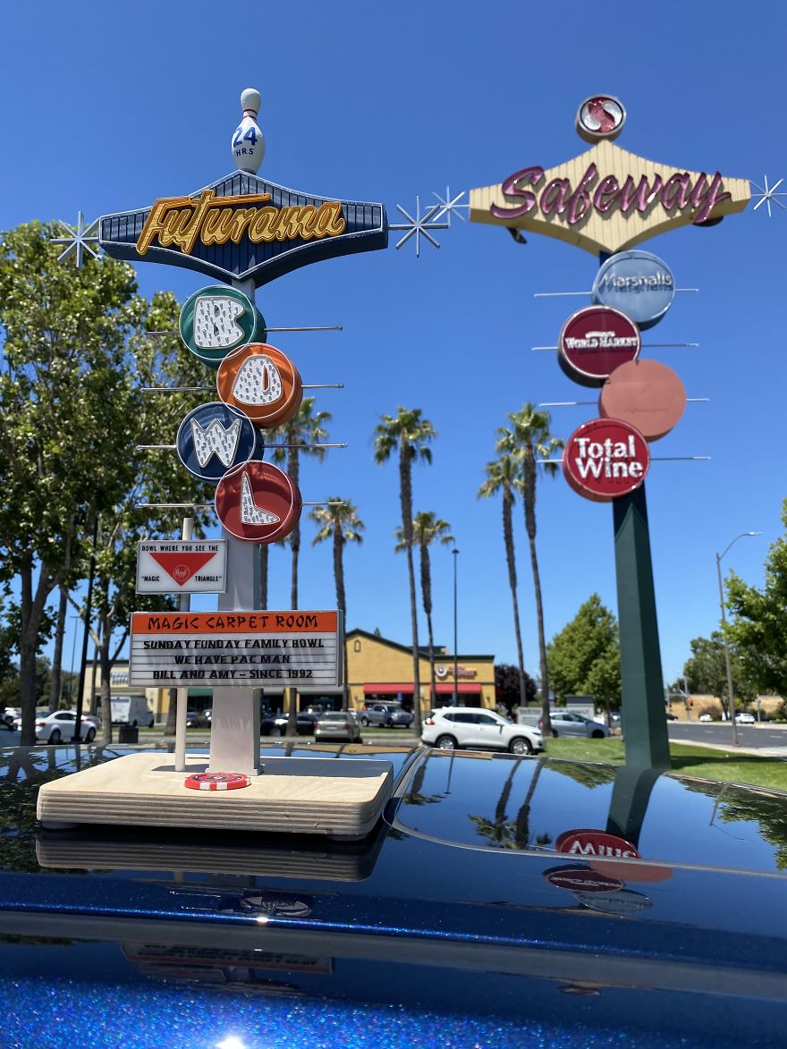 I Made A Miniature Googie Bowling Alley Sign