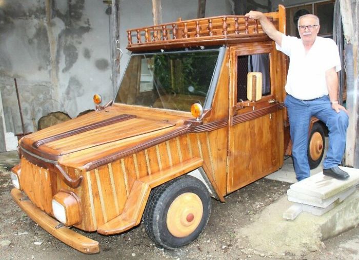 A Woodmaster From Rize, Turkey Did A Very Fancy Real Size Wooden Pickup Truck That Everybody Needs To See It!