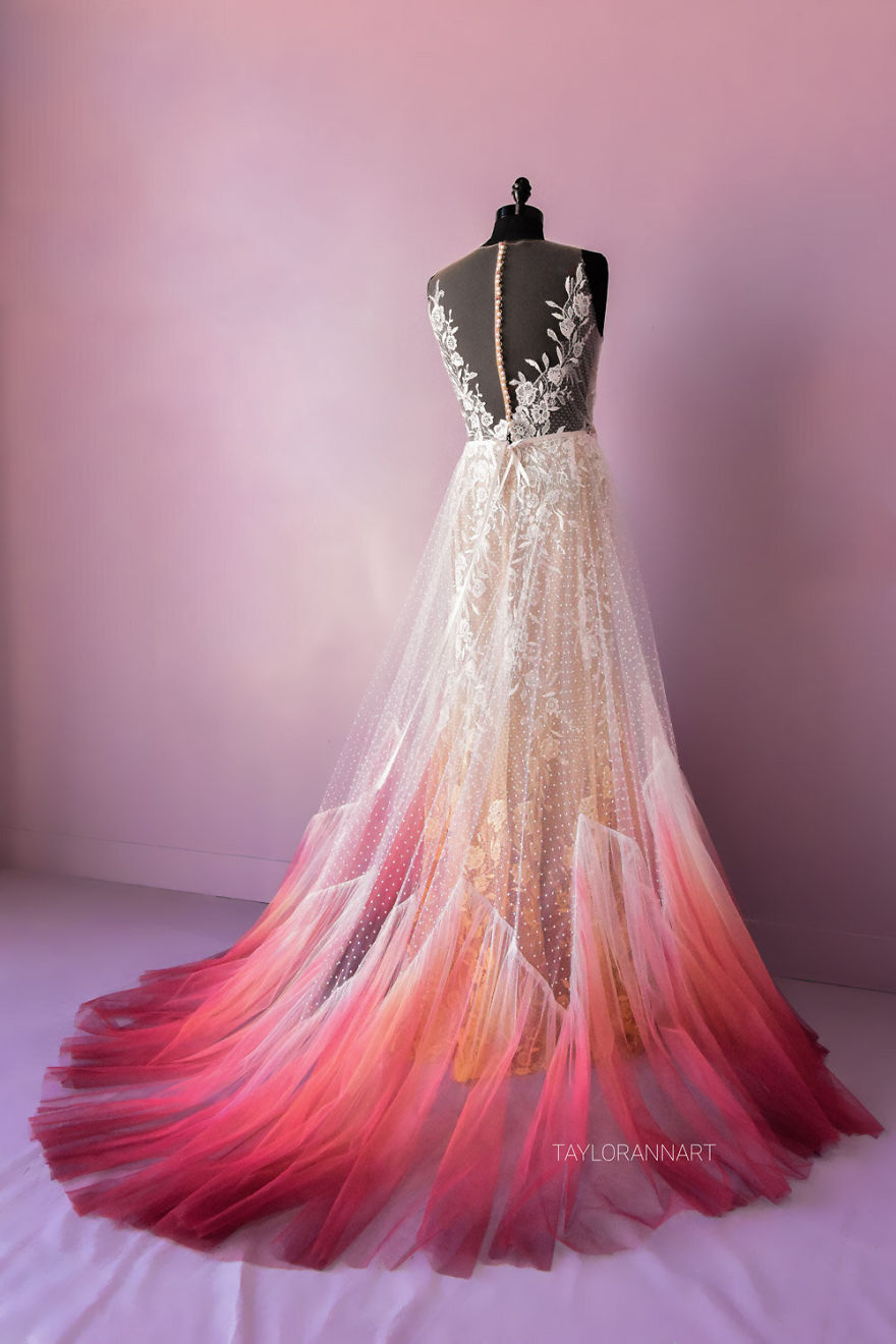 Artist Starts A Colorful Wedding Dress Business After Her "Fire" Wedding Dress Goes Viral