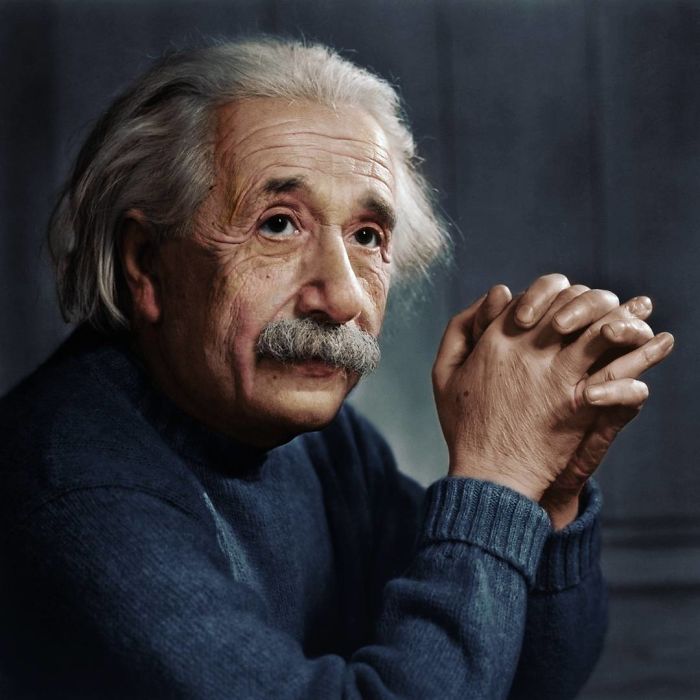 Albert Einstein, fotografiado por Yousuf Karsh en 1948 aprox.
