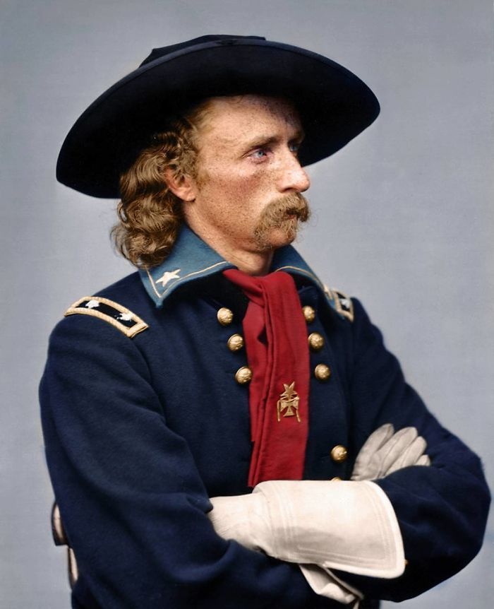 Major General George Armstrong Custer, Wearing His Signature Red Cravat, Ca. 1865