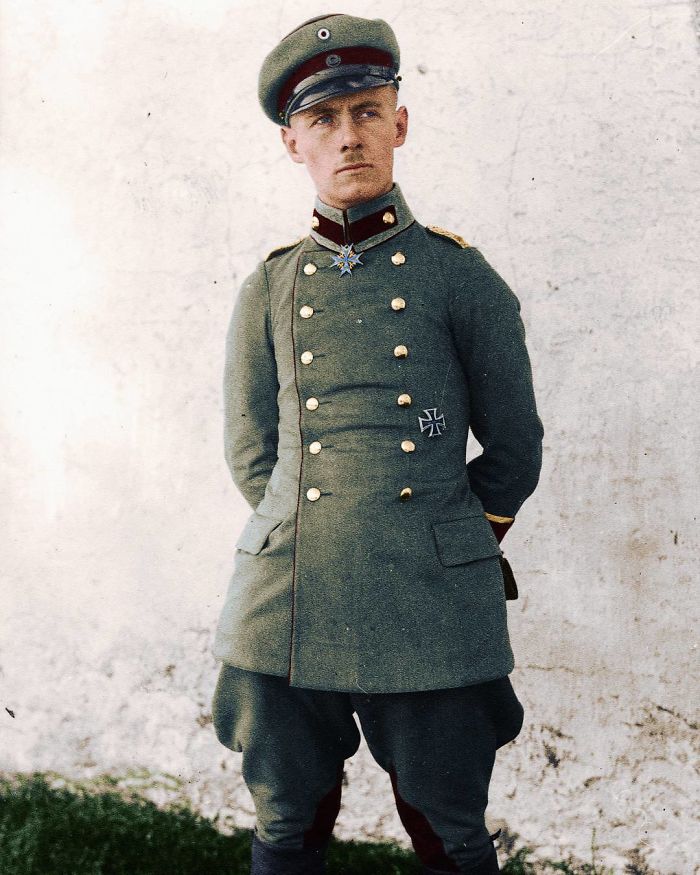 Erwin Rommel As A Lieutenant, Wearing A Pour Le Mérite After The Battle Of Caporetto, Italy 1917