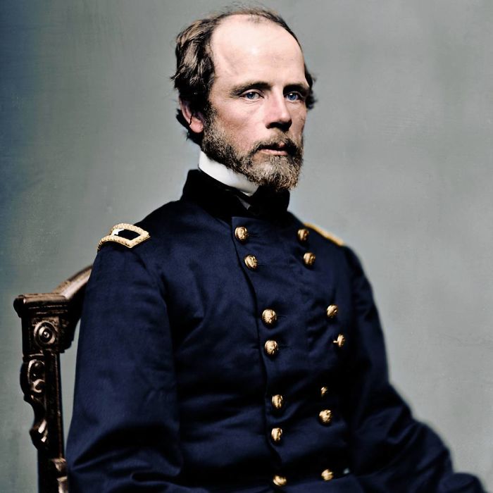Brigadier General Darius N. Couch, Career U.S. Army Officer - Served During The Mexican-American War, And The American Civil War. He's Seen Here Between 1861 And 62, In A Photograph By Mathew Brady