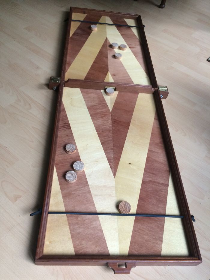 This Foldable Shuffleboard Game- From Wood, From Scratch