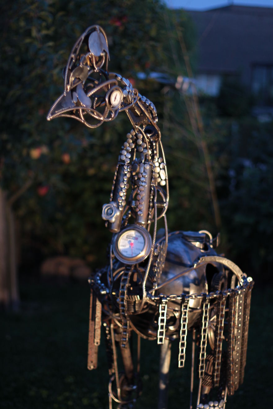 I Made This Sculptures Only From Recycled Metal Scrap