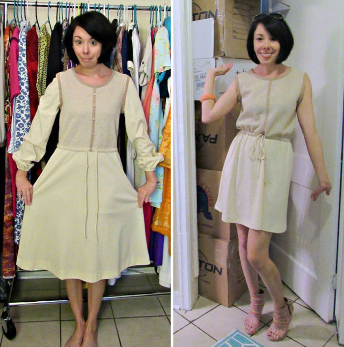 Woman Transforms Thrift-Store Clothes For $1 Into Elegant Outfits (30 New Pics)