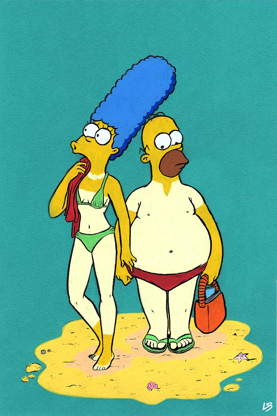 Marge And Homer Simpson