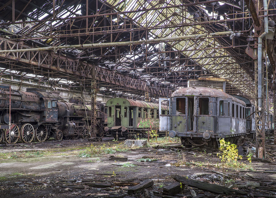 Derelict Train Yard, Hungary