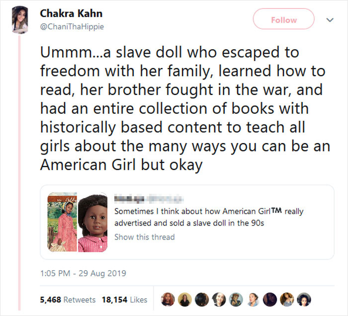 Person Tries Showing How Offensive 'American Girl' Actually Is, Gets Shut Down For Not Knowing Facts