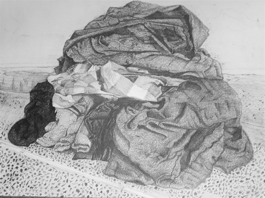 Dirty Cloth Pile Illustration