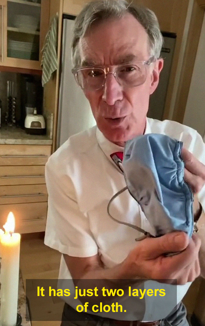 Bill Nye Makes A PSA On TikTok About How Effective Different Face Masks Are, Goes Viral