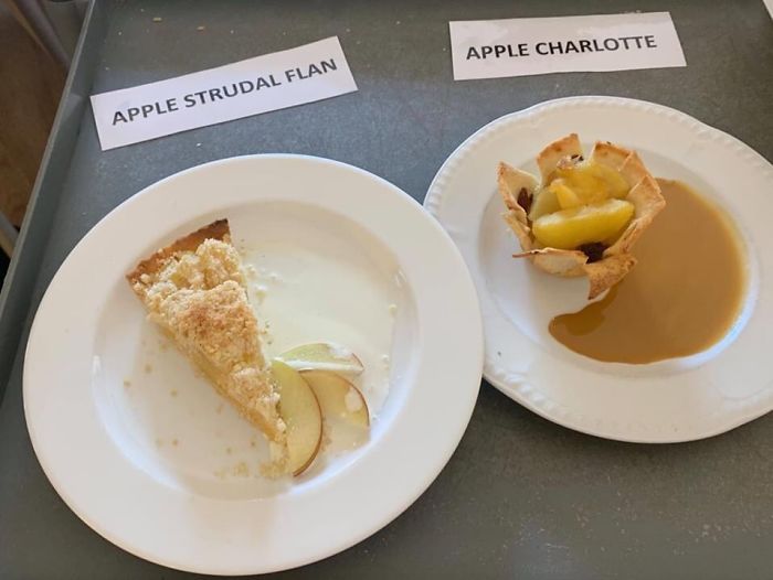 Apple Strudal Flan And Apple Charlotte