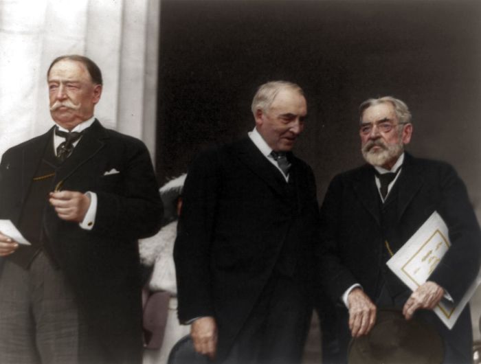 Chief Justice William Howard Taft, Then-President Warren G. Harding, & Robert Todd Lincoln, Son Of Abraham Lincoln; Dedicating The Abraham Lincoln Memorial