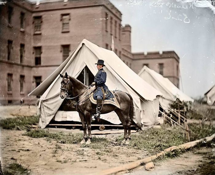 Joseph Hooker Mounted Atop A Horse Sometime Early/Late 1862