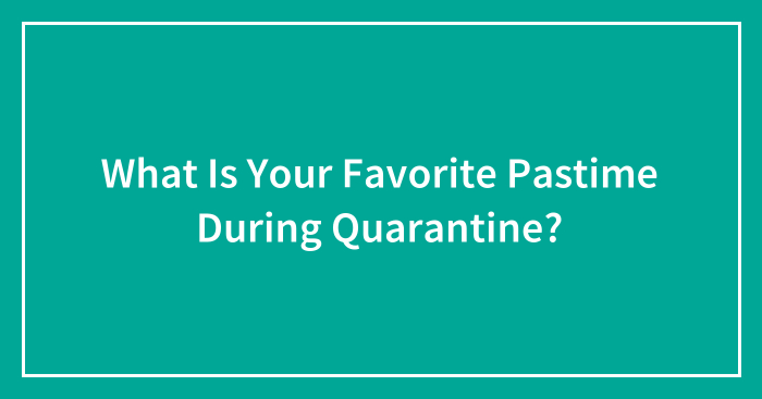 What Is Your Favorite Pastime During Quarantine? (Ended)
