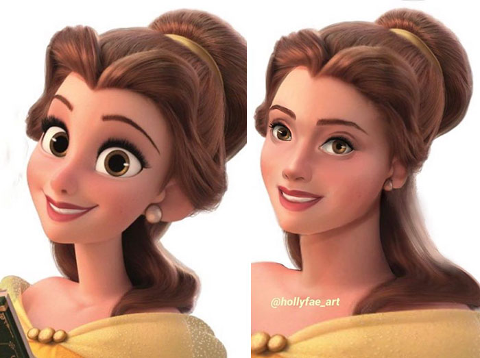 Esta artista muestra el aspecto de 10 princesas Disney si tuvieran proporciones realistas