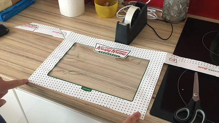 Here’s A Way To Make A Face Shield Out Of A 12-Doughnut Krispy Kreme Box
