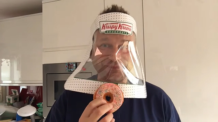 Here’s A Way To Make A Face Shield Out Of A 12-Doughnut Krispy Kreme Box