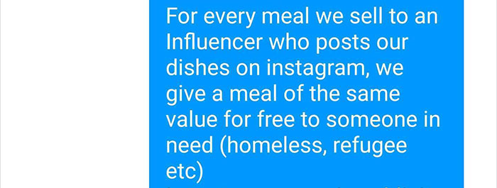 Restaurant Shows How To Shut Down Influencers Begging For Free Food For Exposure