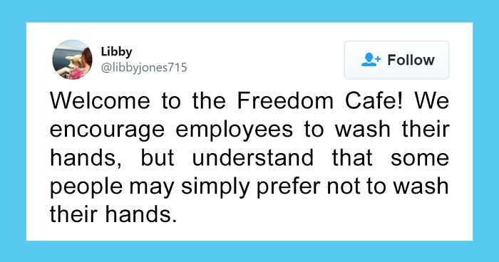 Someone Comes Up With A ‘Freedom Cafe’ Analogy To Explain How Not Wearing Masks Is Dangerous And Stupid, People Love It