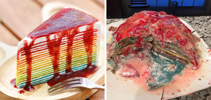 This Attempt At A Rainbow Crepe Cake