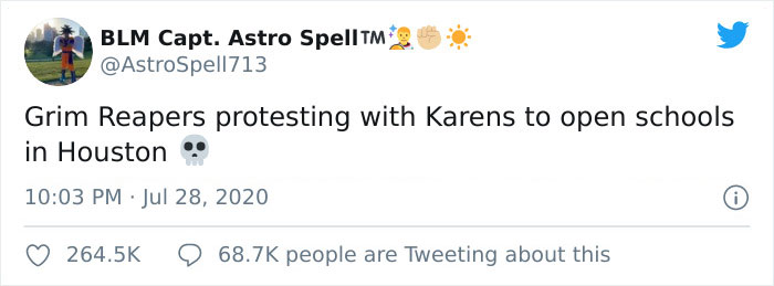 Grim Reapers Join Protesting "Karens" Who Want To Send Their Kids Back To School