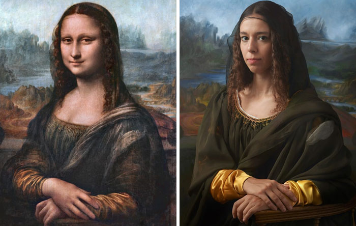 Liza De Giocondo (La Mona Lisa) (Iz) & Irina Guicciardini Strozzi (De.), su 15 veces bisnieta