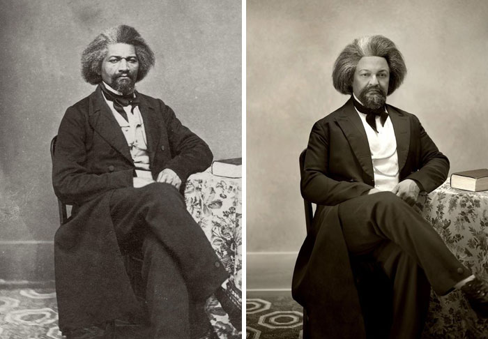 Frederick Douglass (Left), 1863 And Reuben L. Andrews (Right)