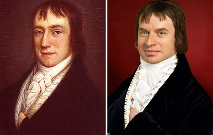 William Wordsworth (Left), 1798 Andtom Wontner (Right) Wordsworth's Great-Great-Great-Great-Grandson