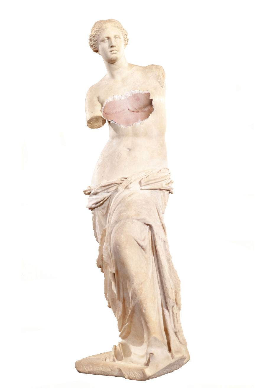 Artist Shares Body-Positive Message Through Greek Statues