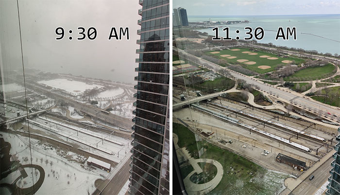 There Was A Fairly Rapid Shift In The Weather In Chicago This Morning