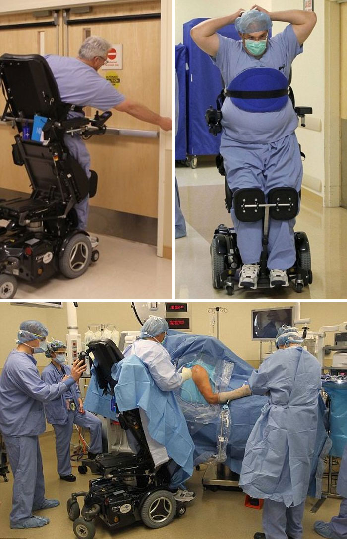 Ted Rummel, Amazing Doctor Paralyzed From The Waist Who Can Still Perform Surgeries Thanks To Remarkable Stand-Up Wheelchair